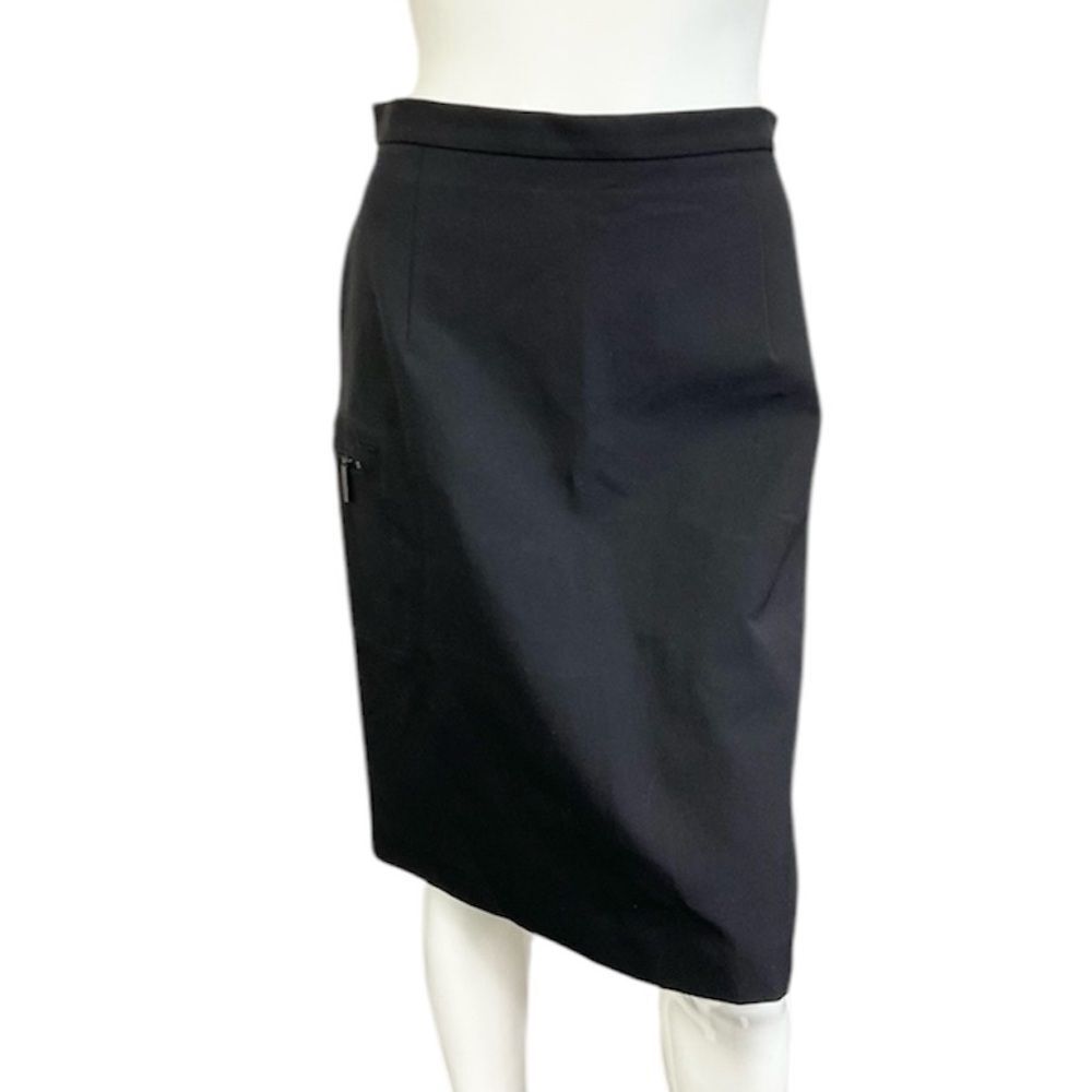 Trussardi Collection Black Knee Length Cargo Pencil Skirt Size 28